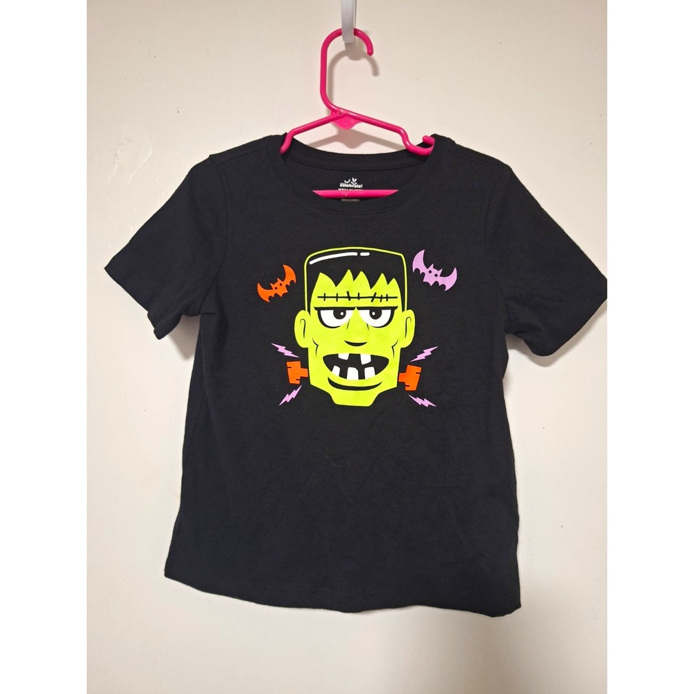 Way to Celebrate Halloween Toddler Boys Frankenstein Graphic T-Shirt Black 4T